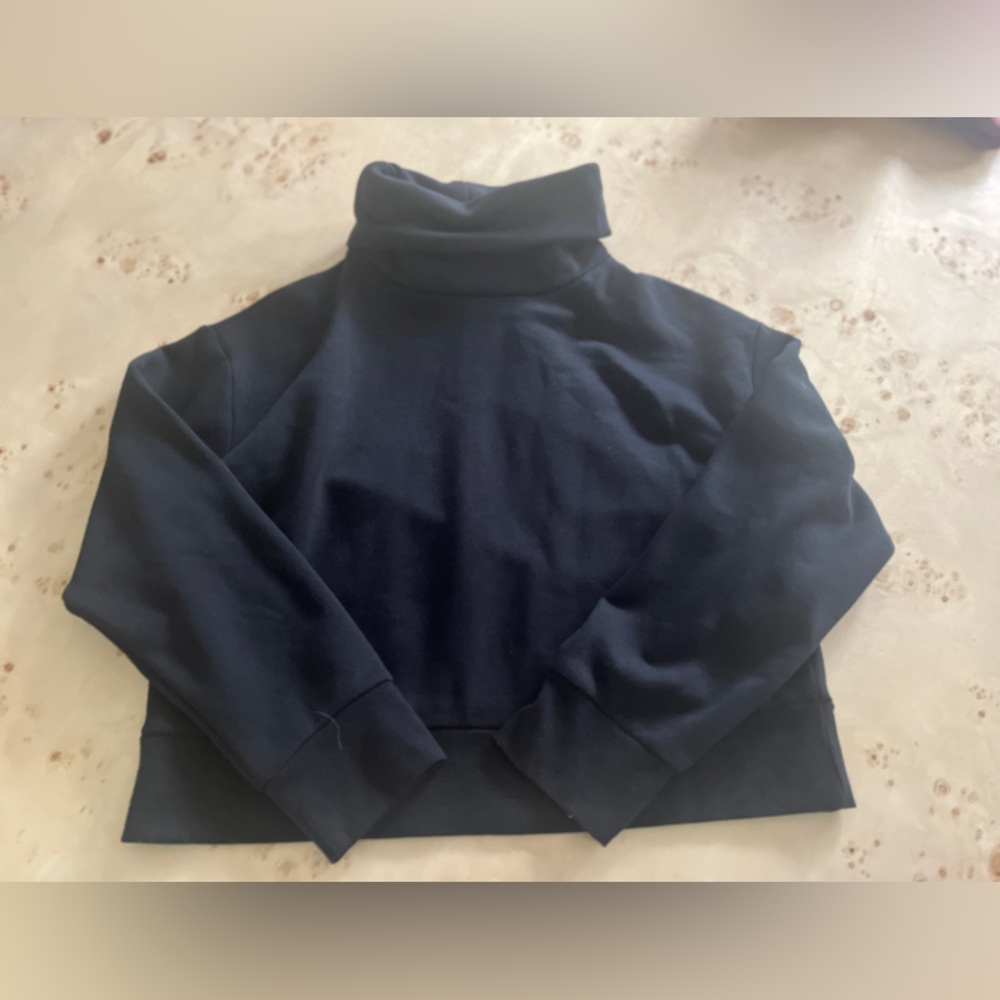 Crop sweatshirt turtleneck